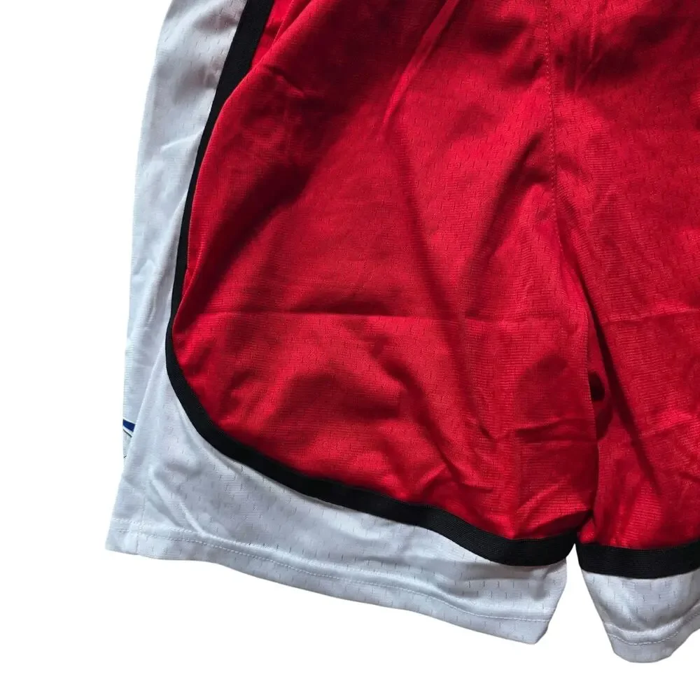 NBA Classic Basketball Shorts Red White Black Size M NWT Polyester